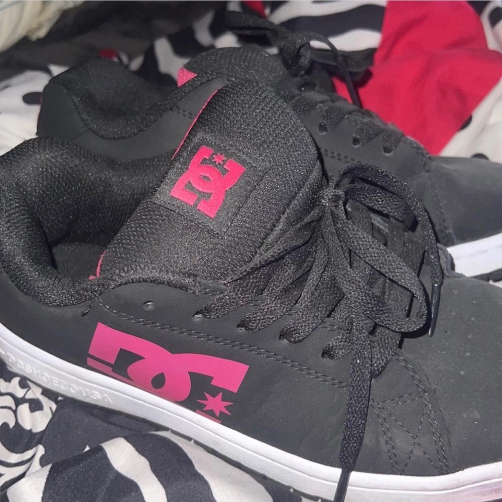 DC Black and Pink Skate Shoes